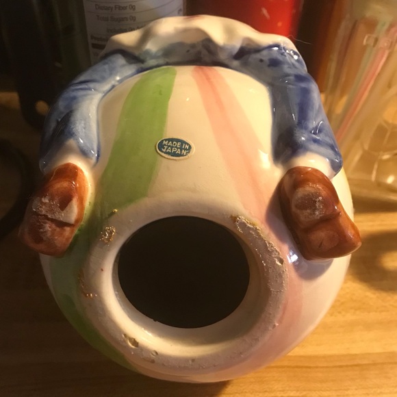 Rare Vintage Ceramic Clown on Striped Beach Ball Bank Circus - Picture 7 of 9